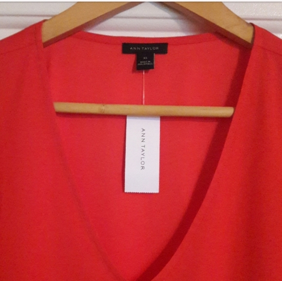 NEW!! Ann Taylor | V-Neck Flutter Sleeve Top - Picture 2 of 5